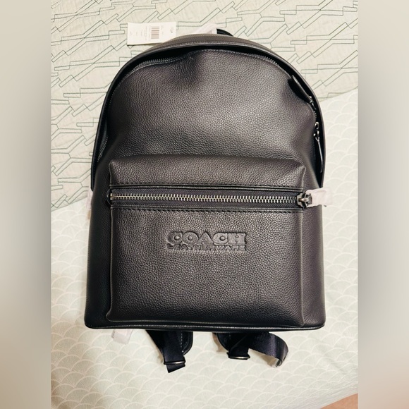 SOLD! Brand New Coach Charter Leather Backpack in Black retails for $495 - Picture 3 of 4